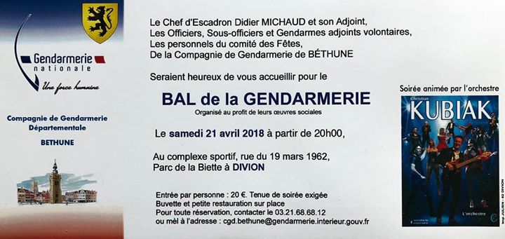 BAL De La Gendarmerie at Complexe Sportif de Divion, Pas-de-Calais BAL De La Gendarmerie at Complexe Sportif de Divion, Pas-de-Calais