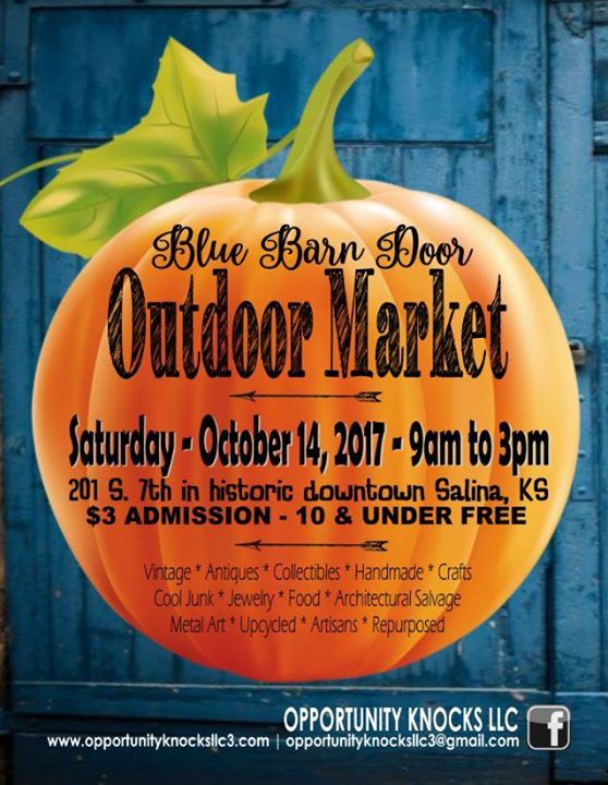 Blue Barn Door Outdoor Market At Opportunity Knocks Llc Salina