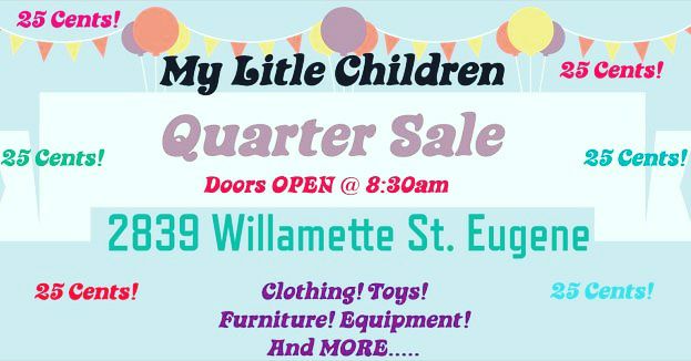 80 Cent Sale!! March 80th. at My Little Children, Eugene