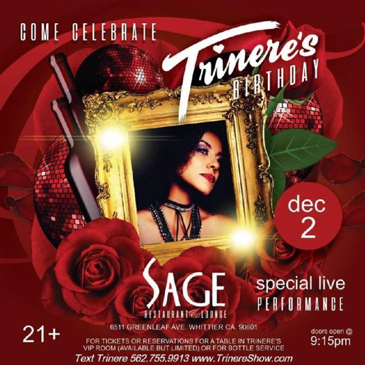 Trinere Live On Stage Free Party At Sage Restaurant And