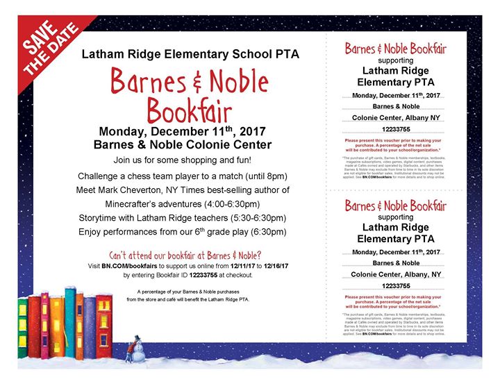 Barnes And Noble Bookfair Latham Ridge Night At Barnes Noble Albany