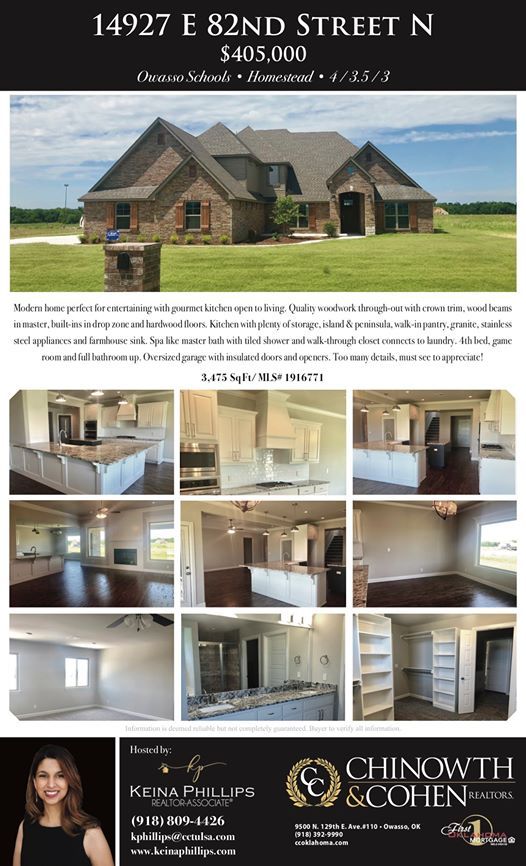 Open House at Homestead Owasso, Keina Phillips, Chinowth & Cohen