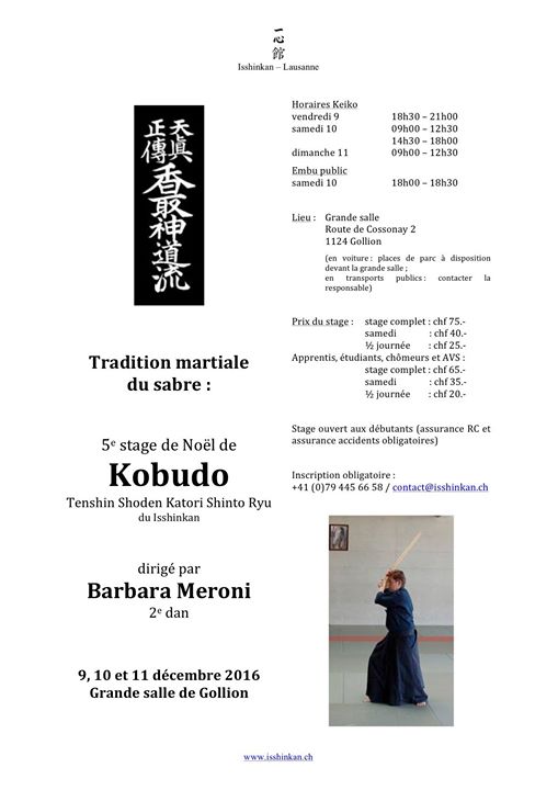 Week End De Stage De Kobudo Tenshin Shoden Katori Shinto Ryu