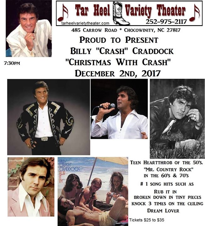 Christmas With Billy Crash Craddock At Tar Heel Variety