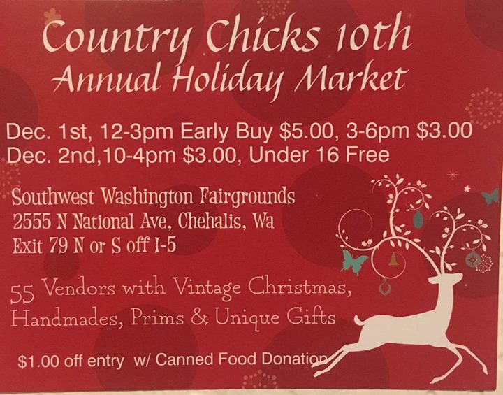 Country Chicks Holiday Market at Southwest Washington Fairgrounds, Chehalis