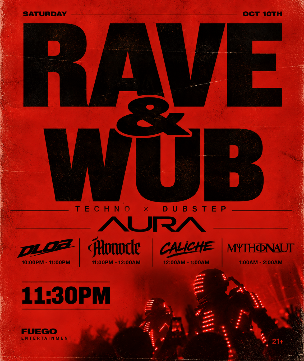 Rave & Wub, Aura , Raleigh, 10 October to 11 October | AllEvents