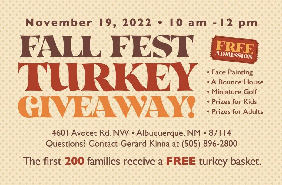 Fall Fest & Turkey Giveaway!, Church Alive, Albuquerque, November 19