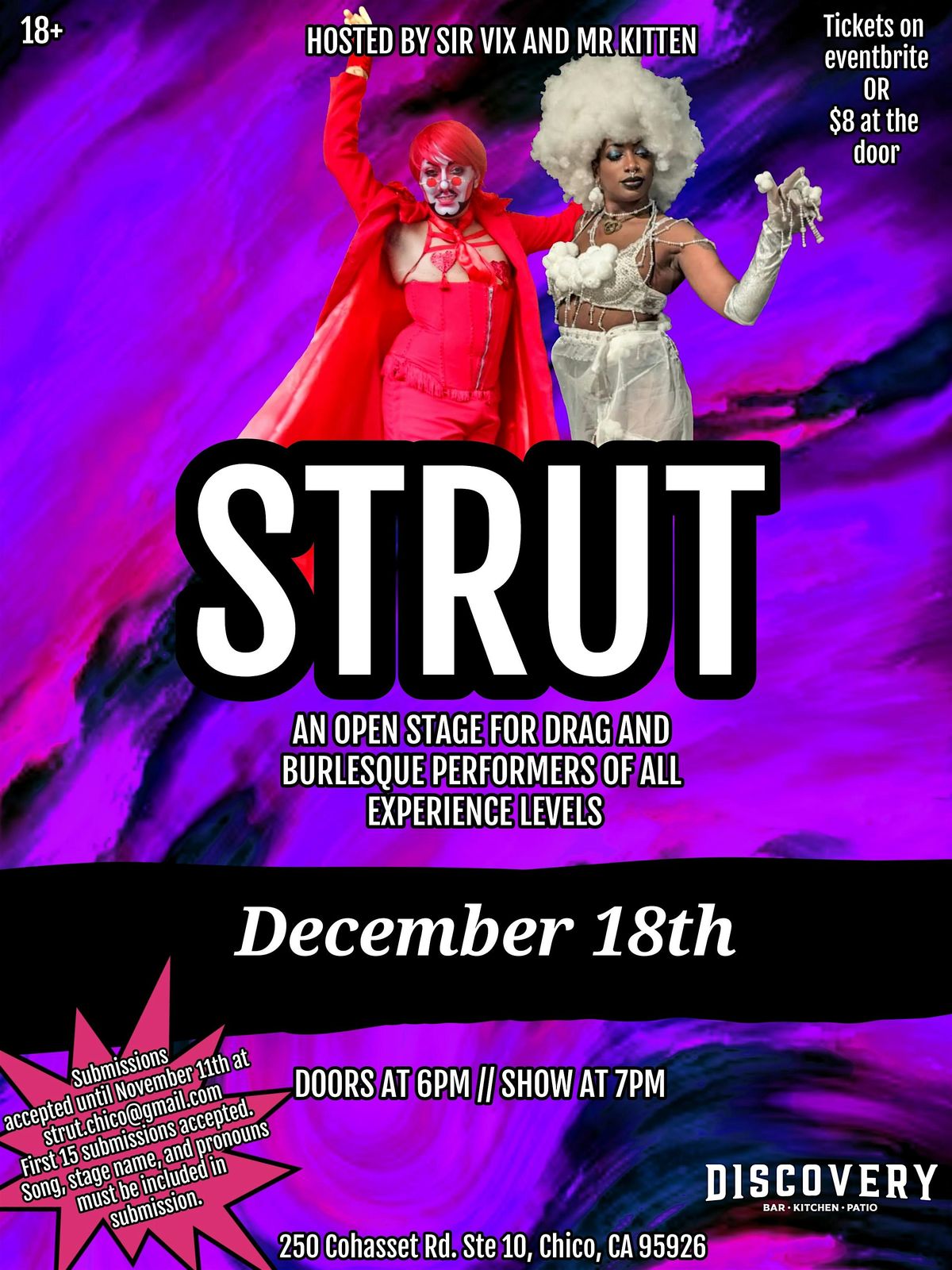 Strut! December, 18 December | Event in Chico | AllEvents