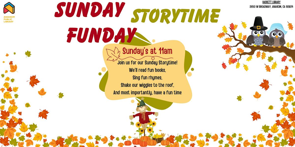 Sunday Funday Storytime at Haskett Branch | Event in Anaheim | AllEvents