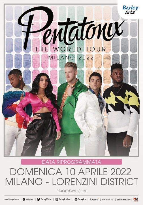 Pentatonix The World Tour Milan It Lorenzini District Assago April 10 2022 Allevents In Pentatonix Tour Schedule 2022