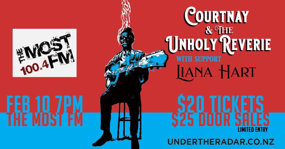 Courtnay & The Unholy Reverie + Liana Hart, The MOST FM, New Plymouth