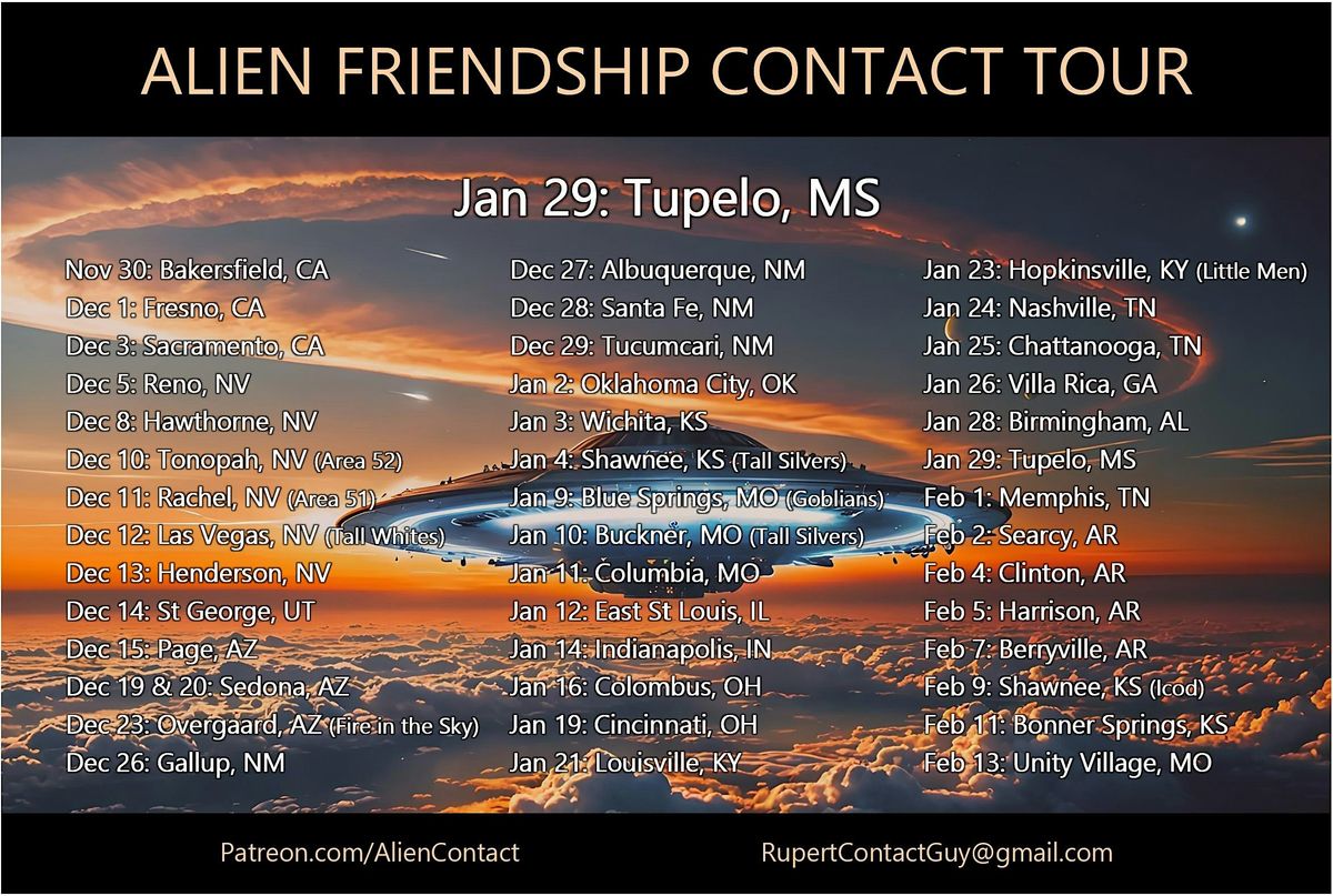 Alien Contact: Tupelo, 29 January | Event in Tupelo | AllEvents