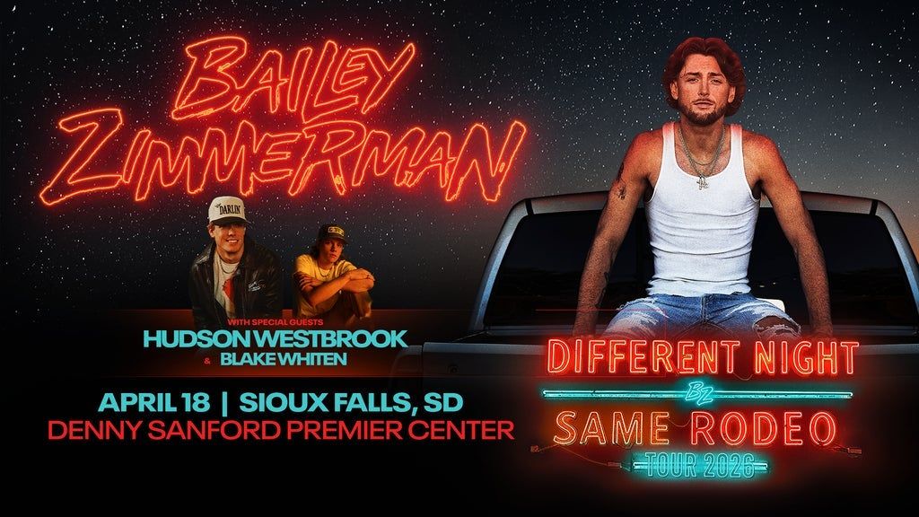 Bailey Zimmerman: Different Night Same Rodeo Tour 2026, 18 April | Event in Sioux Falls | AllEvents