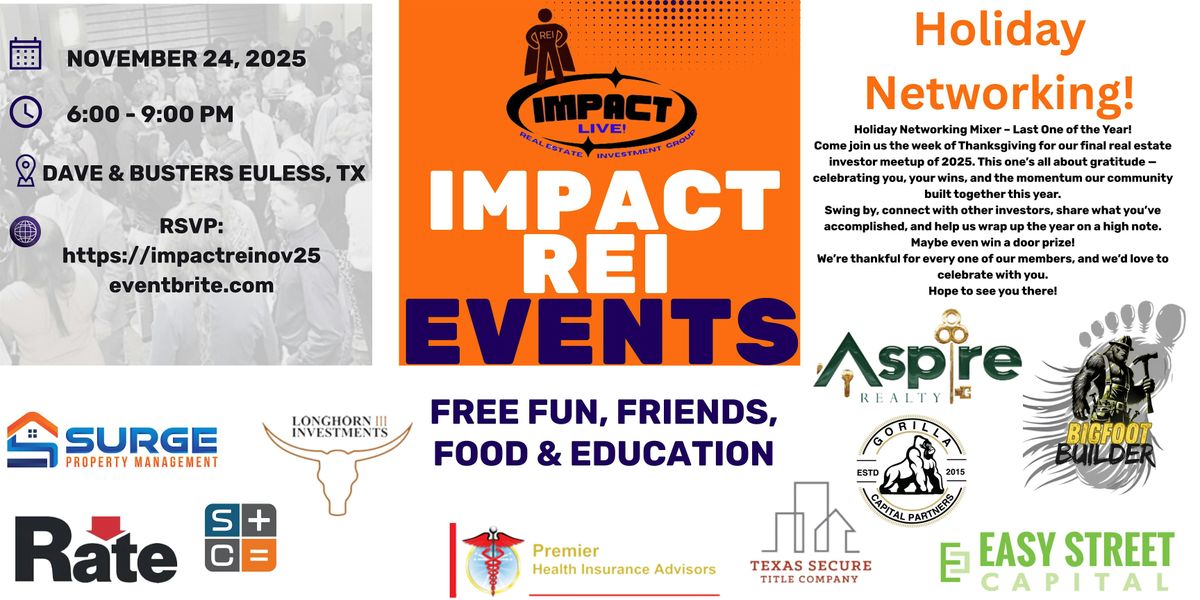 IMPACT BEST REI Group in DFW, 24 November | Event in Euless | AllEvents
