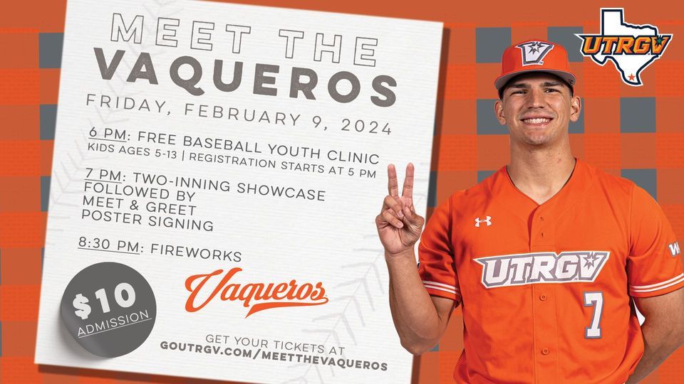 Meet The Vaqueros UTRGV Baseball Stadium Edinburg 9 February 2024 meet-the-vaqueros-utrgv-baseball-stadium-edinburg-9-february-2024
