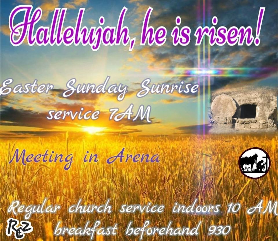 Easter Sunday Sunrise service, Rope, Catch & Ride for Christ Cowboy