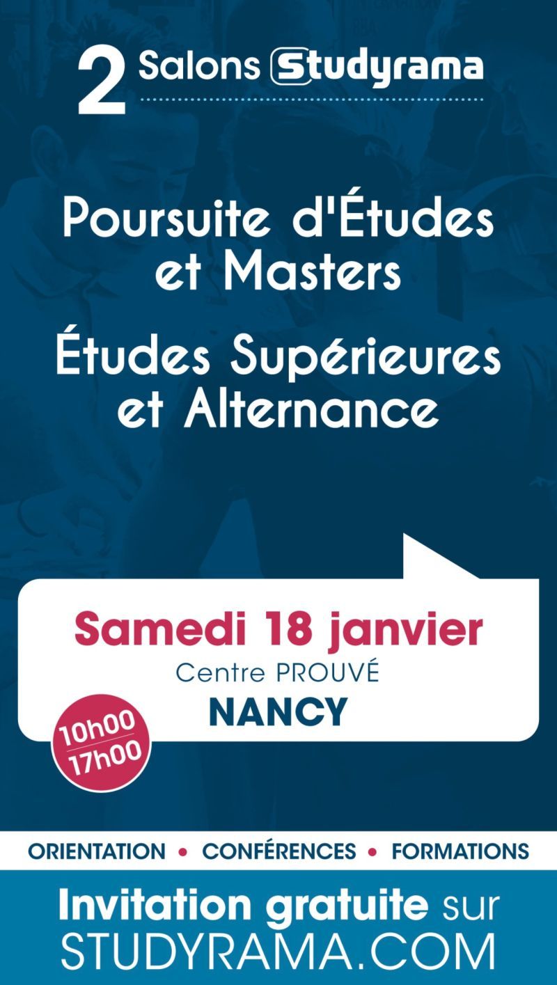 SALON STUDYRAMA DE LA POURSUITE D’ETUDES ET MASTERS DE NANTES 2025, 1 March | Event in Nantes | AllEvents