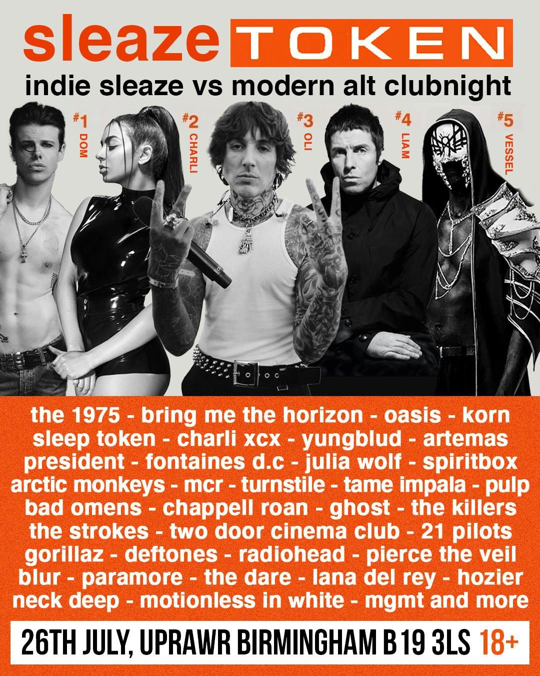 SLEAZE TOKEN: Indie Sleaze vs Modern Alt Clubnight, 26 July | Event in Birmingham | AllEvents