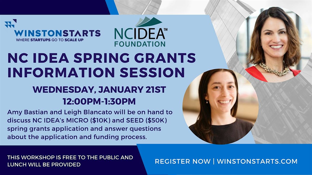 NC IDEA 2026 Spring Grants Information Session, 21 January | Event in Winston-Salem | AllEvents
