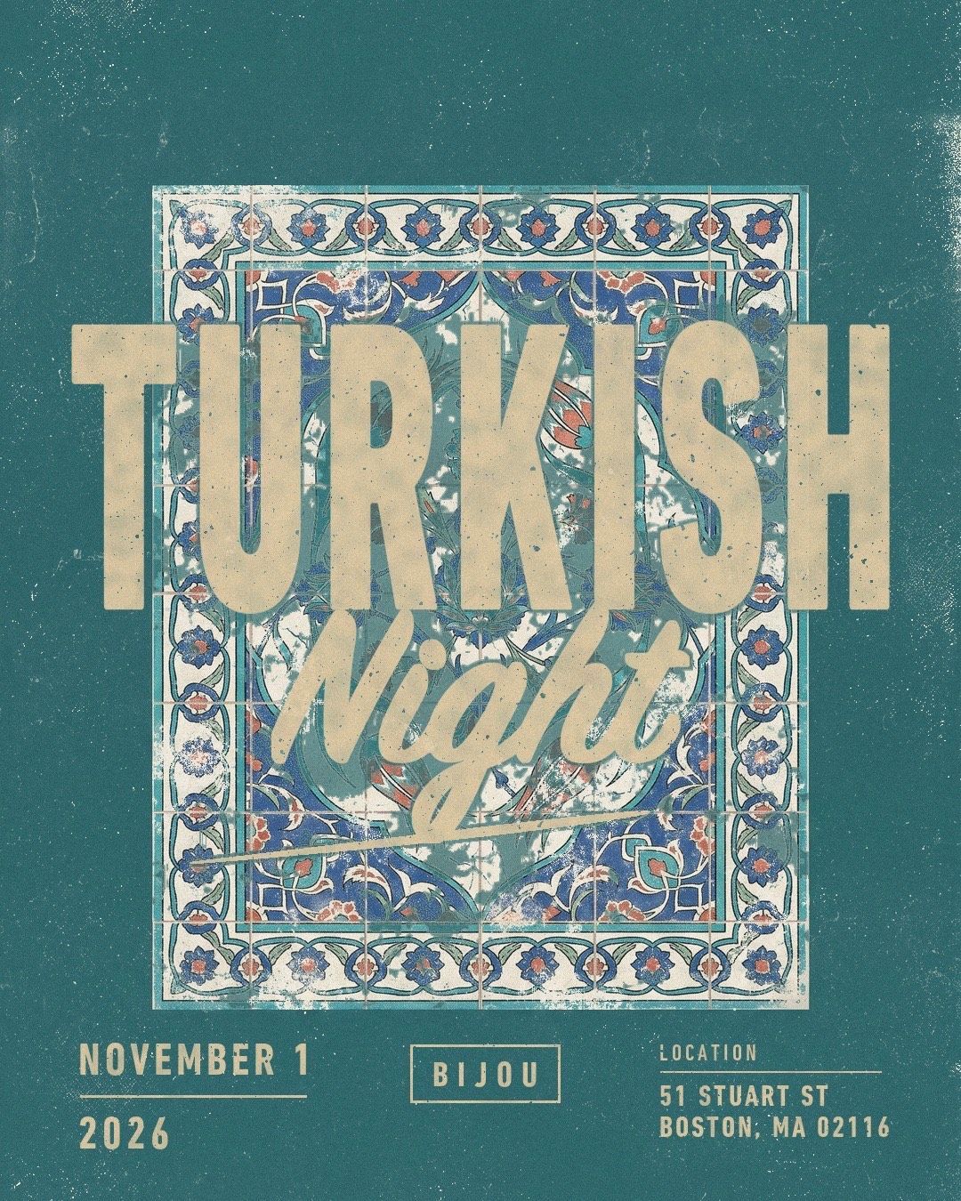 Bijou Nightclub'da Türk Gecesi Partisi afişi