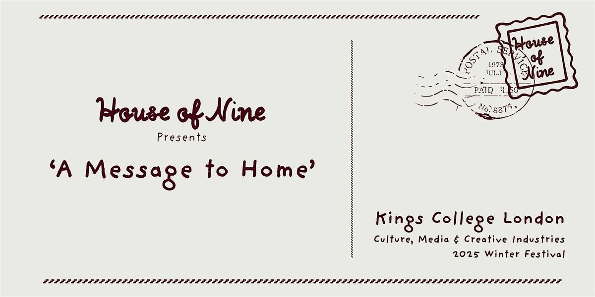 A Message to Home, 19 December | Event in London | AllEvents