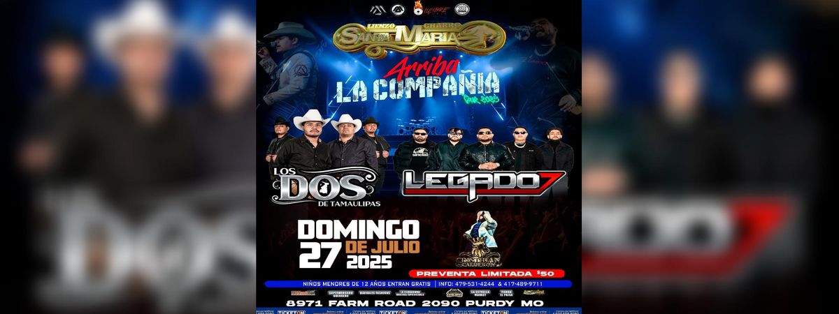 LOS DOS DE TAMAULIPAS & LEGADO 7  in Purdy, 27 July | Event in Purdy | AllEvents