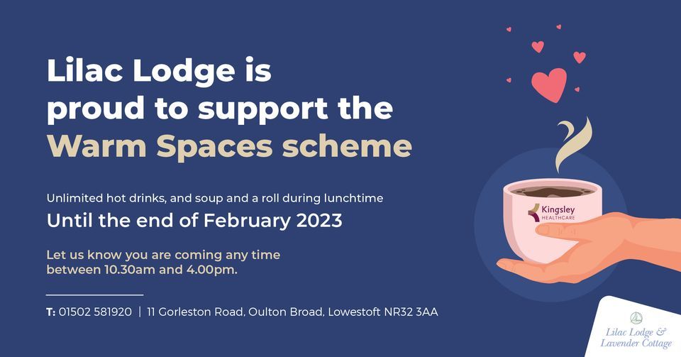 Lilac Lodge Supports Warm Spaces scheme, Lilac Lodge Care Home
