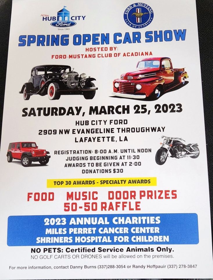 Hub City Ford spring show, Hub City Ford, Lafayette, 25 March 2023 AllEvents.in