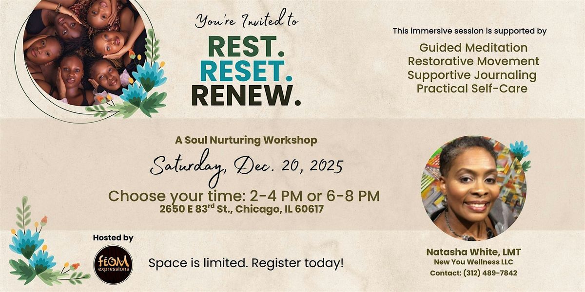 Reset Rest Renew, 20 December | Event in Chicago | AllEvents