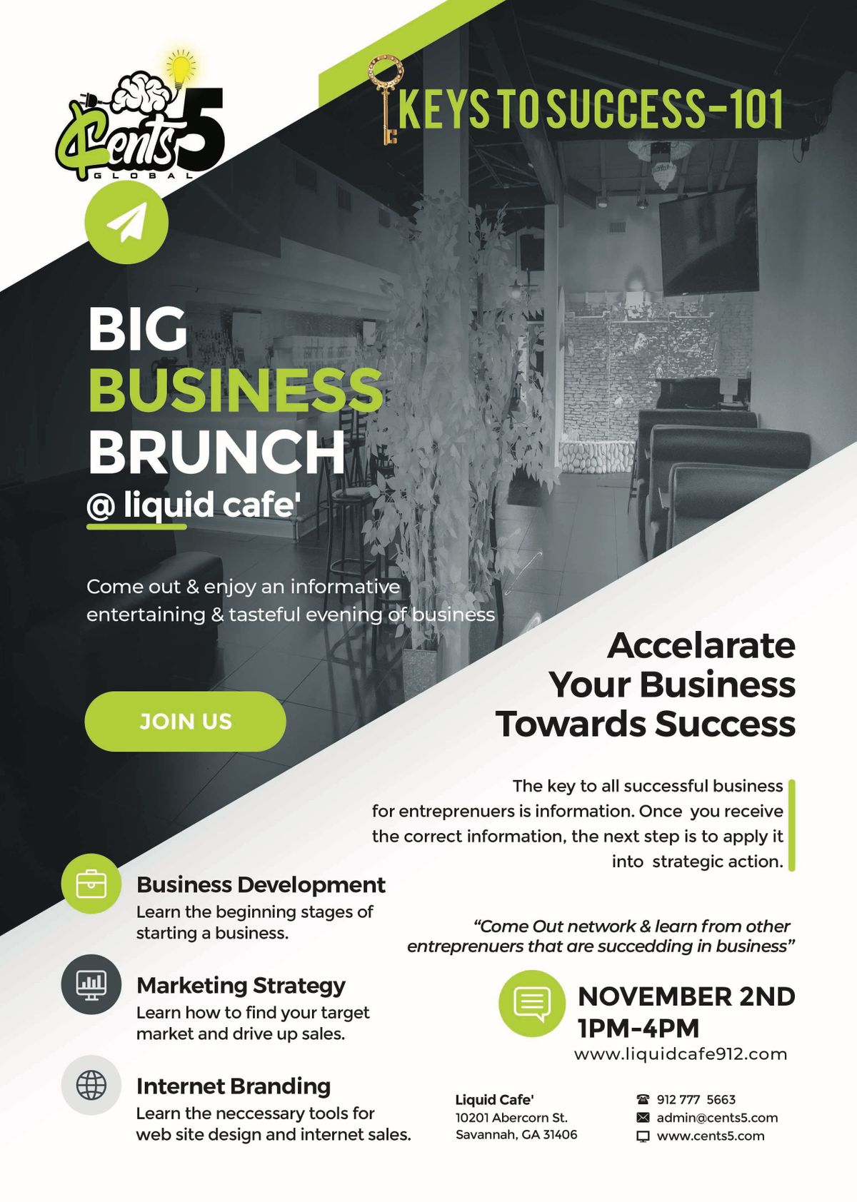 Big Business Brunch At Liquid Cafe Savannah