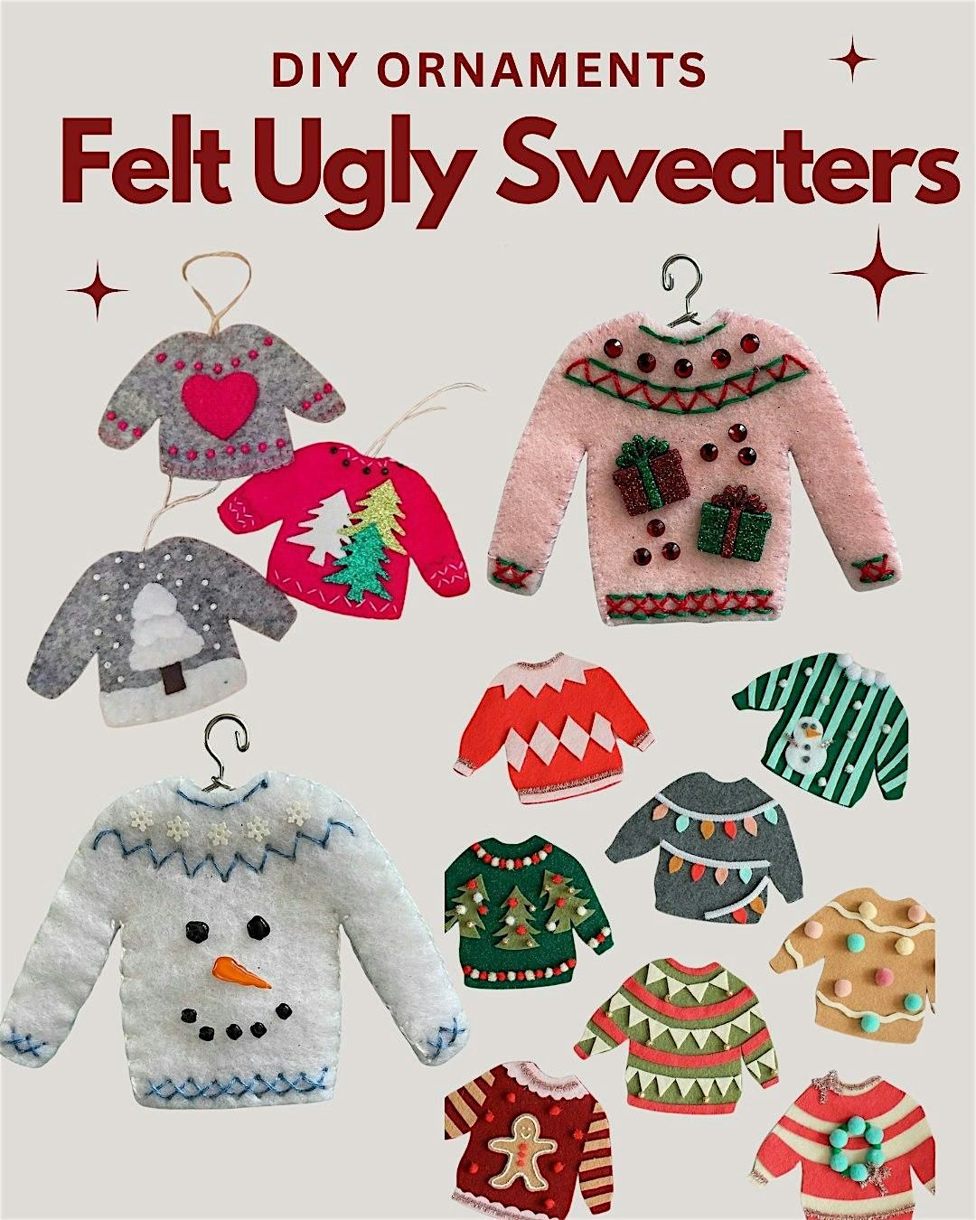DIY: Ugly Sweater Felt Ornament Workshop, 13 December | Event in Clovis | AllEvents