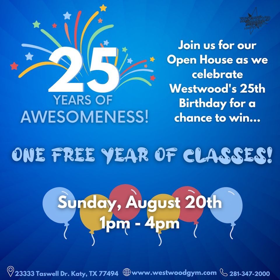 25 Year Celebration Open House!, Westwood Gymnastics and Dance, Katy