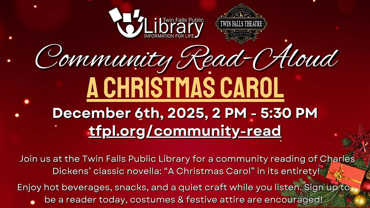 Community Read-Aloud: "A Christmas Carol", 6 December | Event in Twin Falls | AllEvents