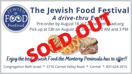 Jewish Food Festival 2021 Congregation Beth Israel Carmel August 22 2021 Allevents In Jewish Food Festival 2022