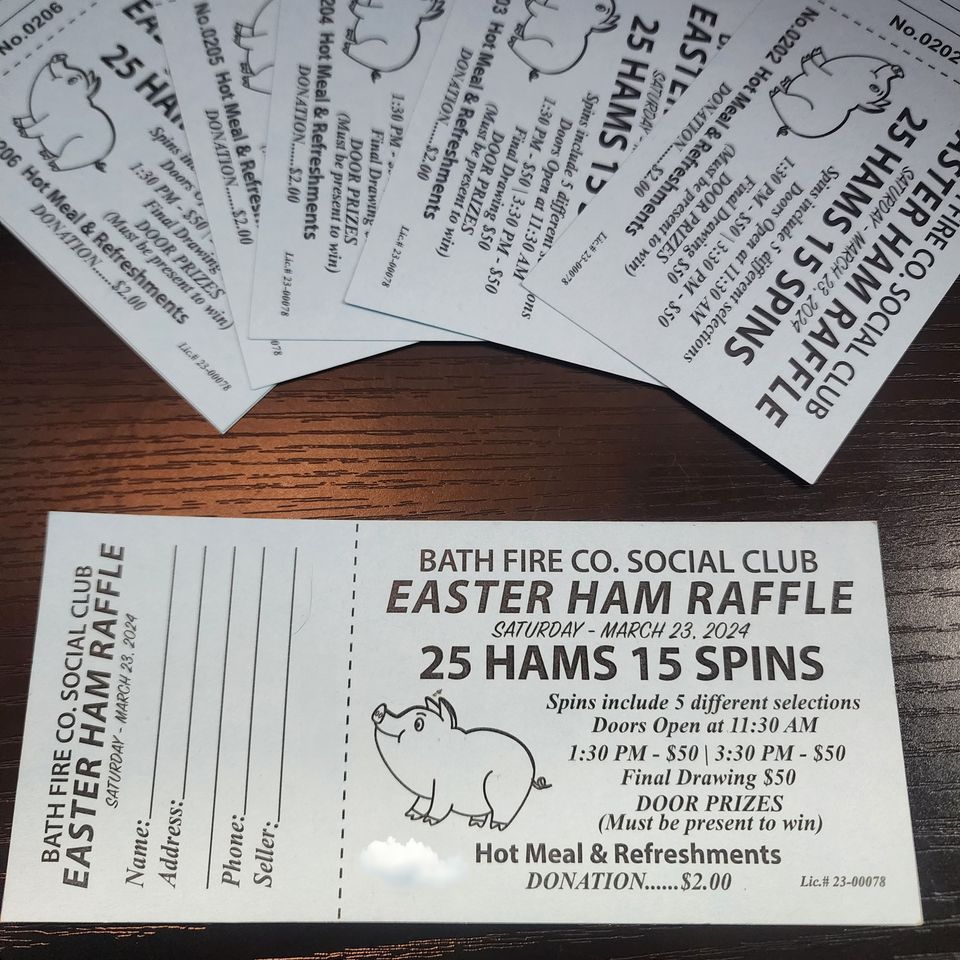Easter Ham Raffle HAM Raffle, Bath Fire Social Hall, 23 March 2024 | AllEvents