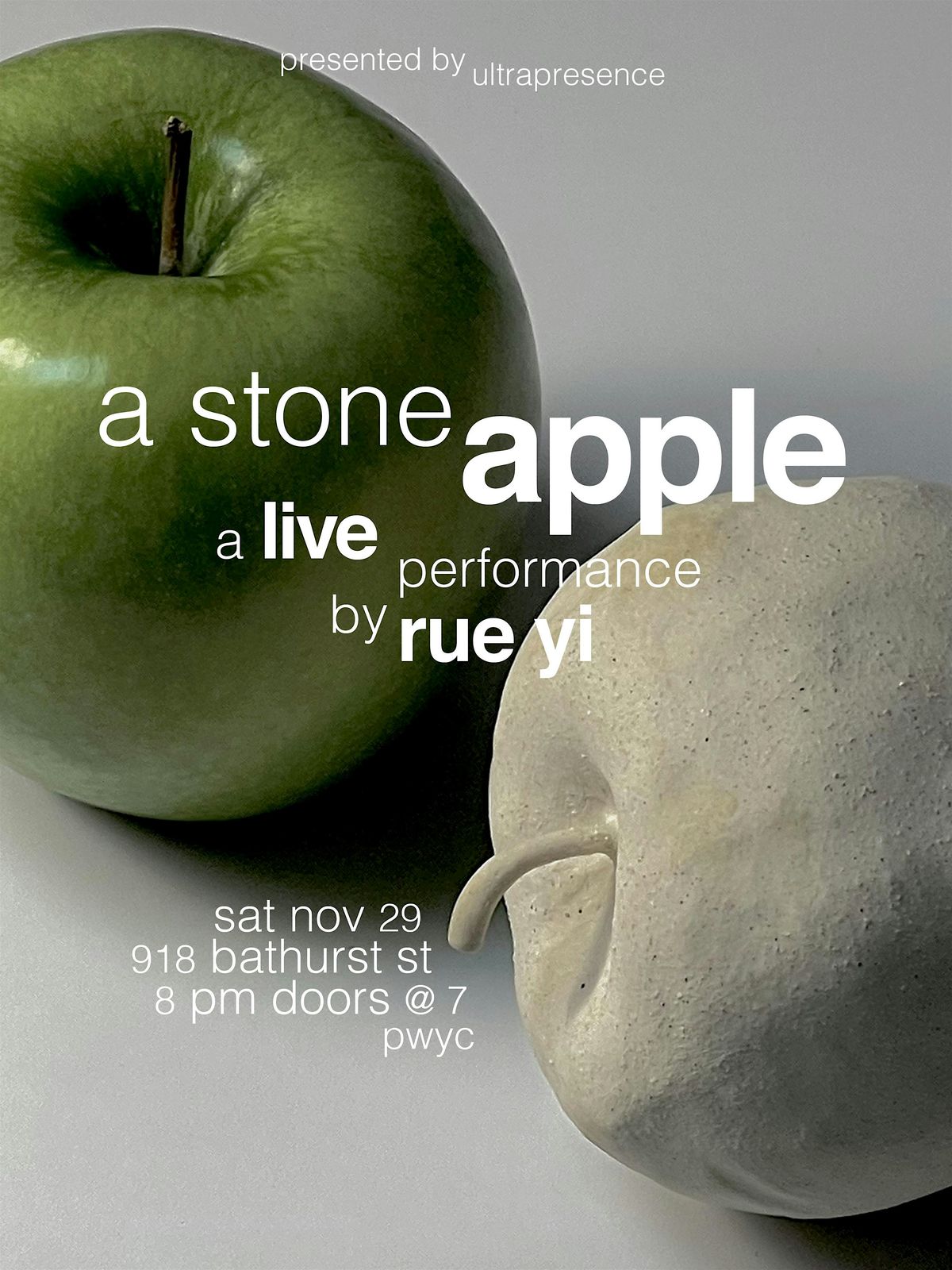 A stone apple: a live performance by Rue Yi, 29 November | Event in Toronto | AllEvents