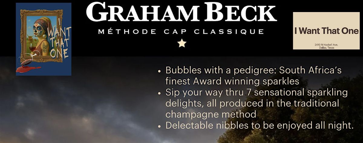 Graham Beck Tasting Event: Where Bubbles Meet Mastery, 3 December | Event in Dallas | AllEvents