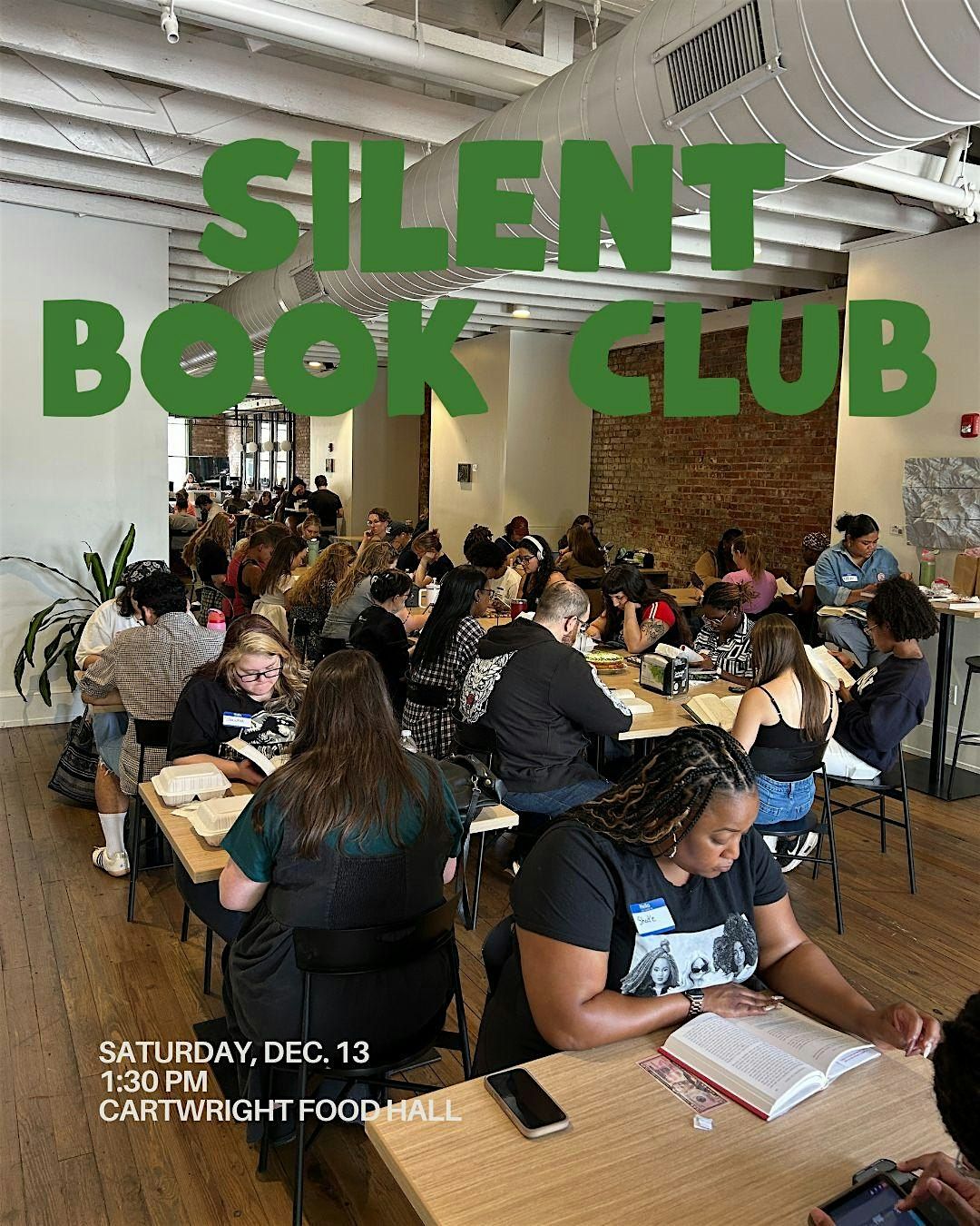 Silent Book Club, 13 December | Event in Greer | AllEvents