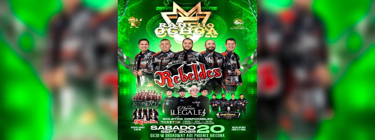 LOS NUEVOS REBELDES, LOS NUEVOS ILEGALES & MAS, 20 September | Event in Phoenix | AllEvents