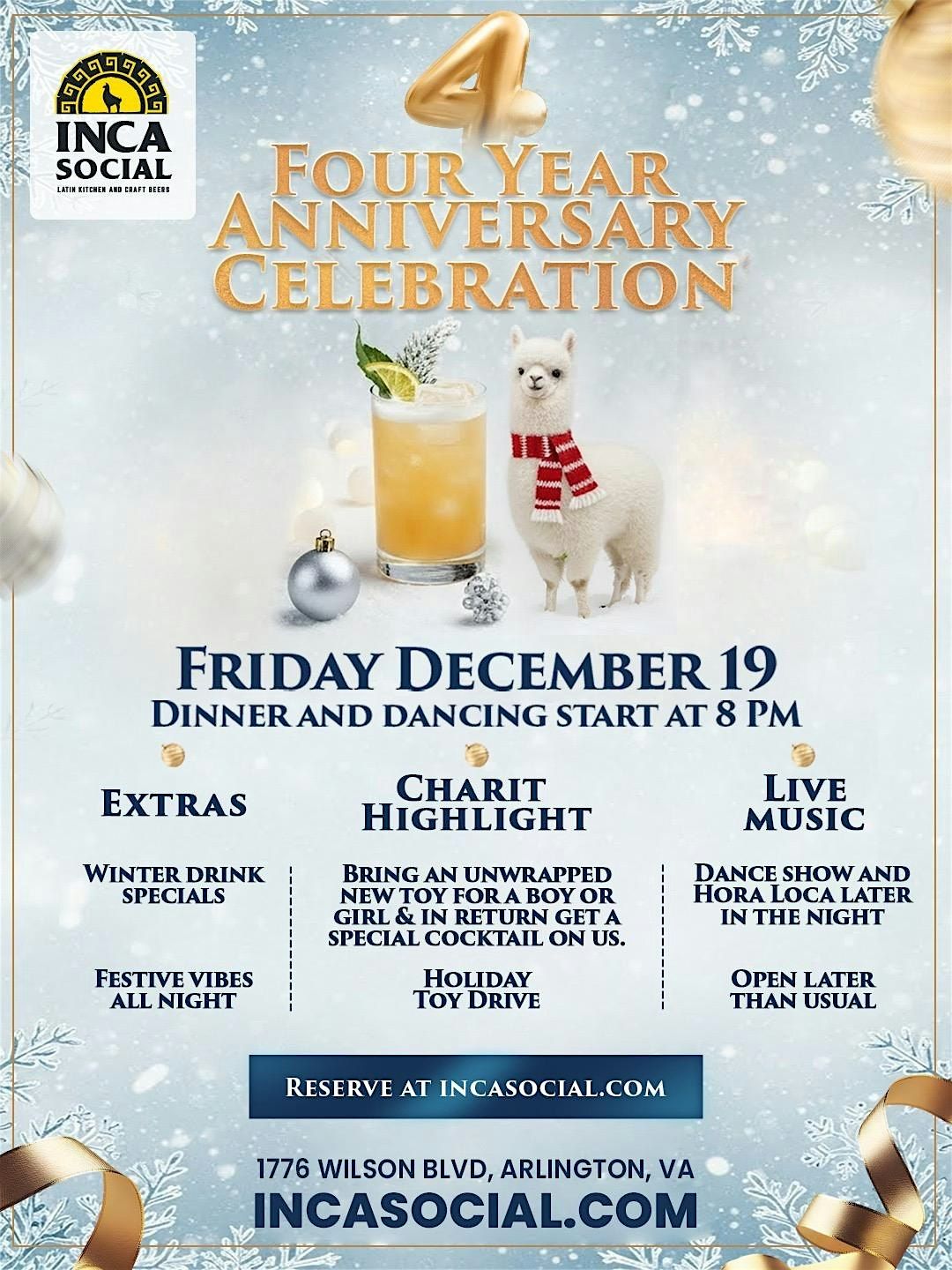 4 Year Anniversary Celebration #Arlington, 19 December | Event in Arlington | AllEvents