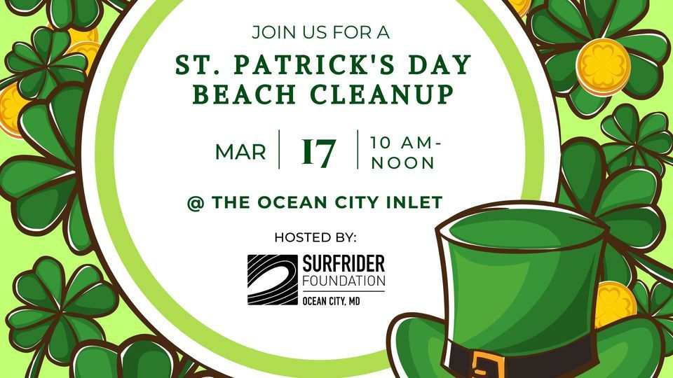 St. Pattys Day Beach Cleanup, Inlet At Ocean City Md, March 17 2024