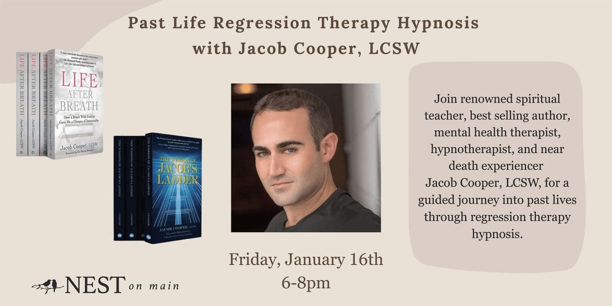 Past Life Regression Therapy Hypnosis with Jacob Cooper, LCSW, 16 January | Event in Northport | AllEvents