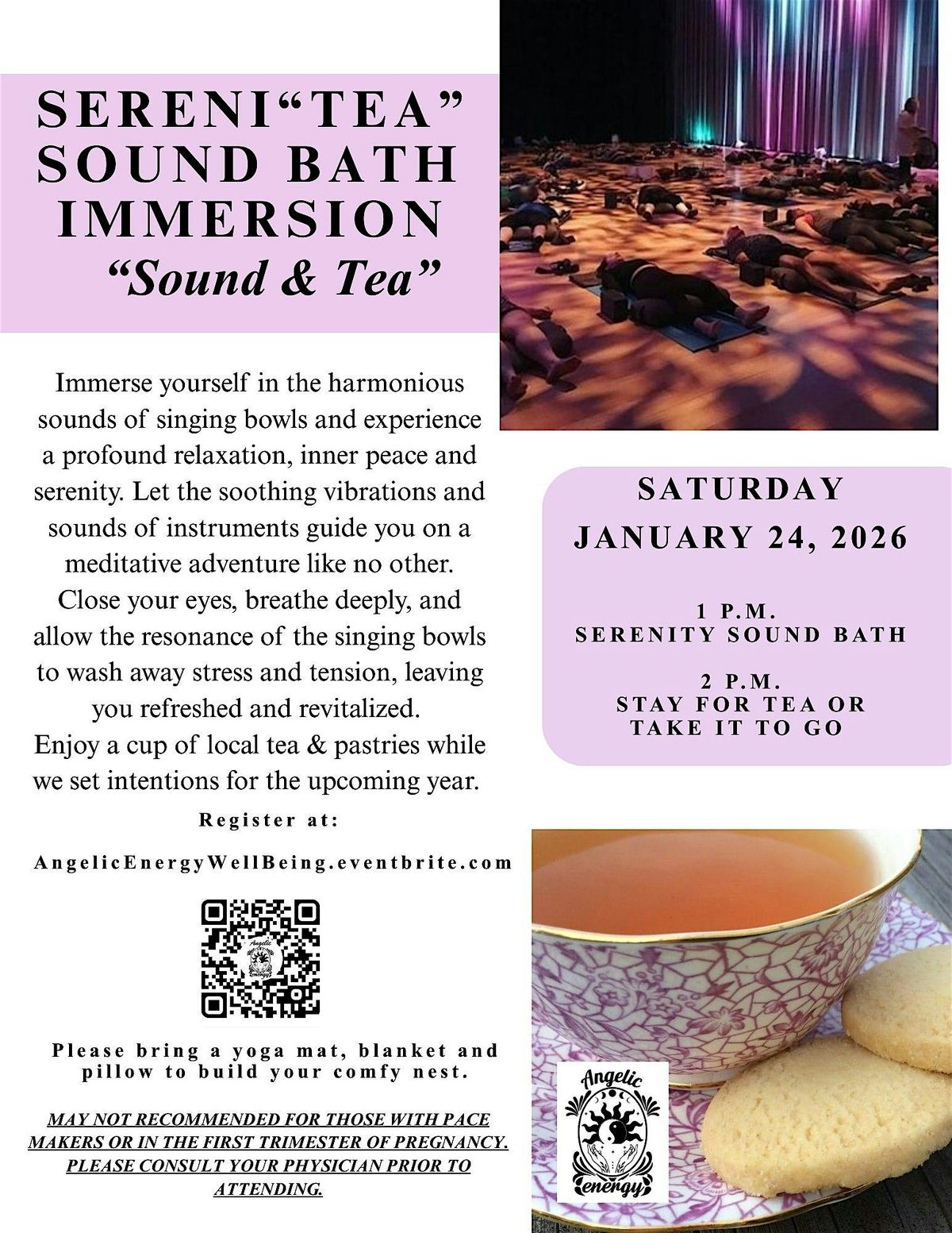 Sereni“Tea” Sound Bath  Immersion    “Sound + Tea = Serenity", 24 January | Event in Charlotte Hall