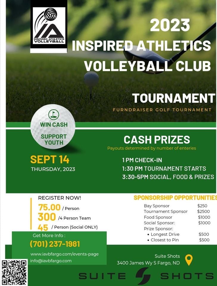 Golf Tournament Fundraiser for Inspired Athletics Volleyball, Suite