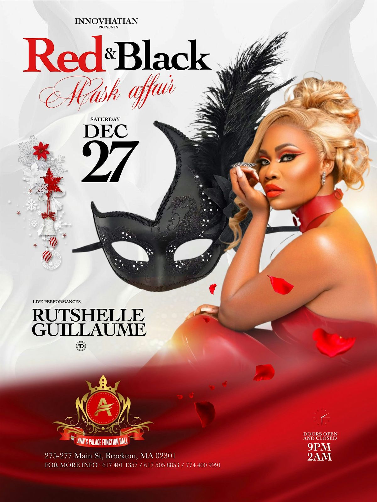 Red & Black Mask Affair, 27 December | Event in Brockton | AllEvents