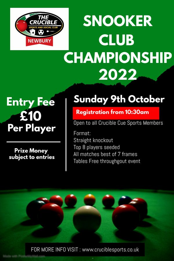The Crucible Newbury Snooker Cub Championship 2022, Crucible Sports