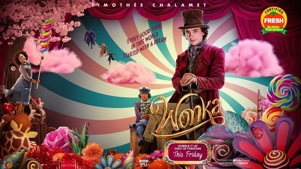 "Wonka" with Open Captions in Fredericksburg, Paragon Theaters