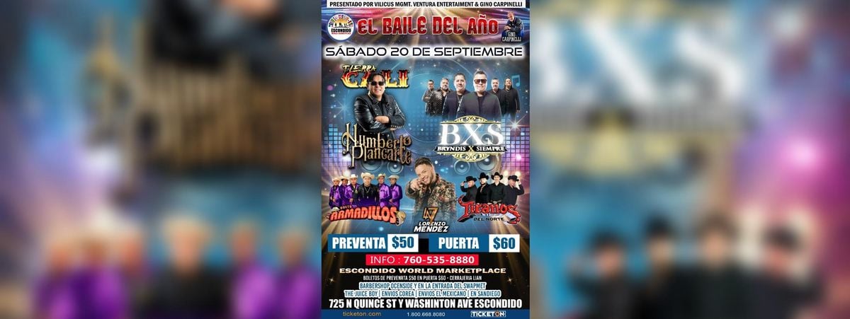 HUMBERTO PLANCARTE, BRYNDIS X SIEMPRE Y MAS, 20 September | Event in Escondido | AllEvents