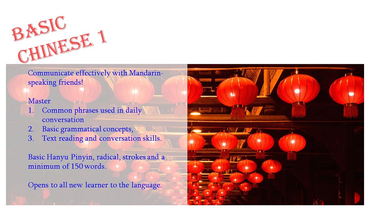 Conversational Chinese Mandarin Basic 1 Trial At Coco Chinese