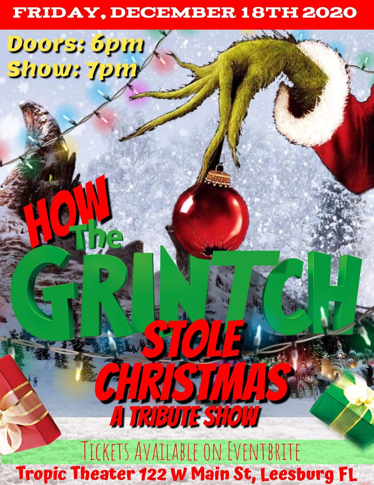 Christmas Musicals Leesburg Fl 2022 How The Grintch Stole Christmas, Tropic Theater, Leesburg, December 18 2020  | Allevents.in